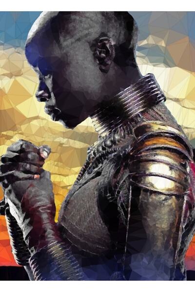 Universal Poster decorativ din lemn Okoye Tablo