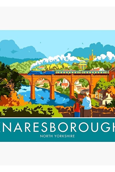 Universal Knaresborough, North Yorkshire Tablo Poster decorativ din lemn