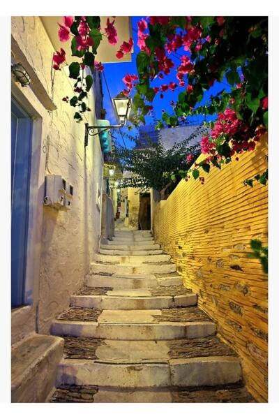 Universal Tablou decorativ cu plakat din lemn pentru drumeții în Ano Syra