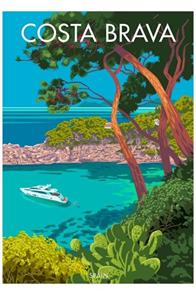 Universal Costa Brava, Spania Tablou din lemn Poster decorativ