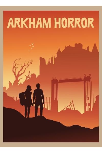 Universal Joc de masă Arkham Horror - Stil minimalist de poster de călătorie ...