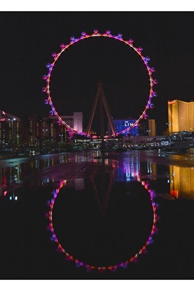 Universal Poster decorativ din lemn Las Vegas High Roller Tablo