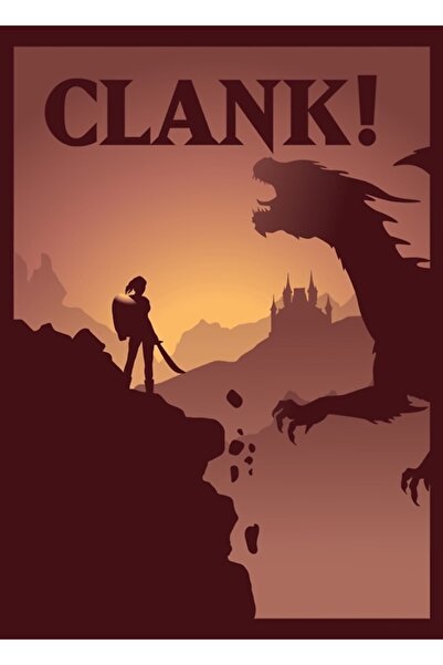 Universal Clank društvena igra - Minimalistički stil putopisnog postera - Umj...
