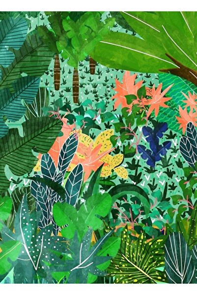 Universal Διακοσμητική ξύλινη αφίσα με σχέδιο έντονου δάσους