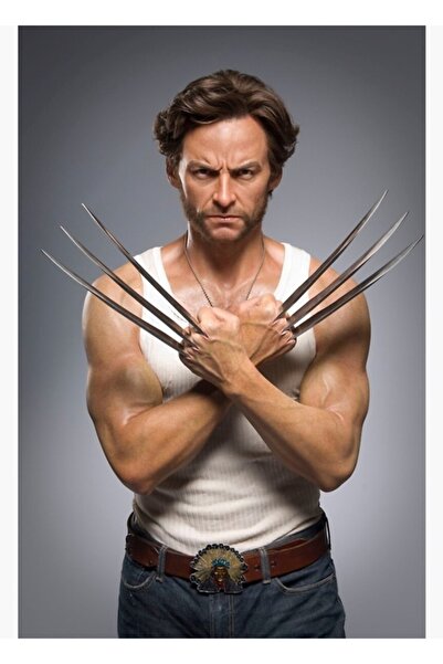 Universal Διακοσμητική ξύλινη αφίσα ζωγραφικής του Hugh Jackman