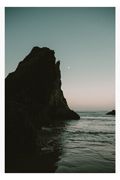 Universal Διακοσμητική ξύλινη αφίσα με θέμα την ακτή του Όρεγκον και τον σκοτ...