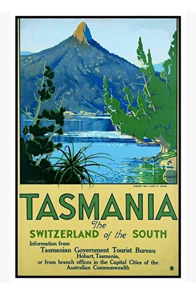 Universal Εκτύπωση αφίσας ταξιδιού στην Τασμανία, Ξύλινη διακοσμητική αφίσα