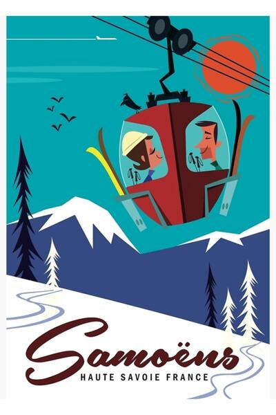 Universal Poster decorativ din lemn Samoens