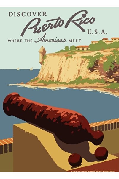 Universal Διακοσμητική ξύλινη αφίσα Πουέρτο Ρίκο