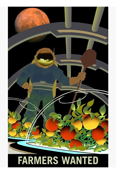 Universal Ζητούνται αγρότες για τον Άρη - Ξύλινη διακοσμητική αφίσα πρόσληψης...