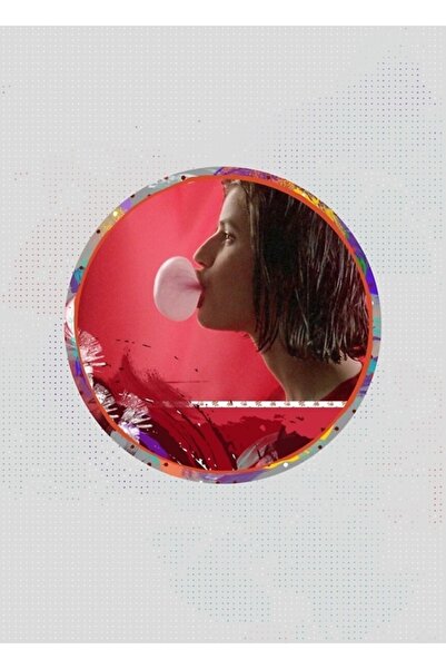 Universal Kabarcık - Poster decorativ din lemn, roșu, pentru pictură