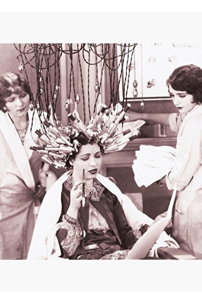 Universal Komik Kuaför Tablo Ahşap Poster Dekoratif