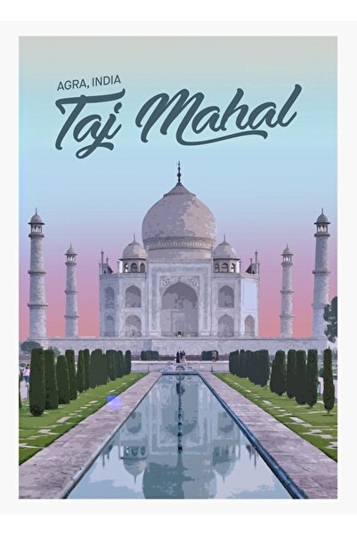 Universal Taj Mahal - Agra, India Tablou Poster din lemn decorativ