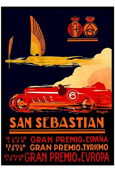 Universal Σαν Σεβαστιάν: Εκτύπωση διαφημίσεων αγώνων αυτοκινήτων, ξύλινη διακ...