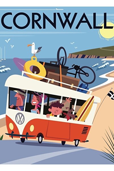 Universal Декоративен дървен плакат-картина на Корнуол