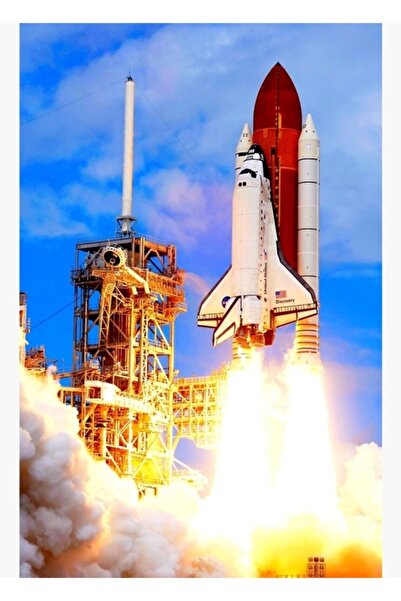 Universal Διακοσμητική ξύλινη αφίσα με θέμα το διαστημικό λεωφορείο Discovery...