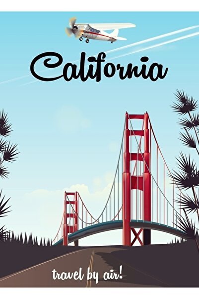 Universal Poster decorativ din lemn cu desene animate din California pentru c...