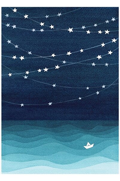 Universal Στεφάνι με αστέρια, Ξύλινη διακοσμητική αφίσα με θέμα τον θάλασσα κ...