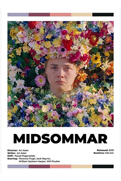 Universal Midsommar Εναλλακτική Μοντέρνα Ξύλινη Διακοσμητική Αφίσα Ταινίας