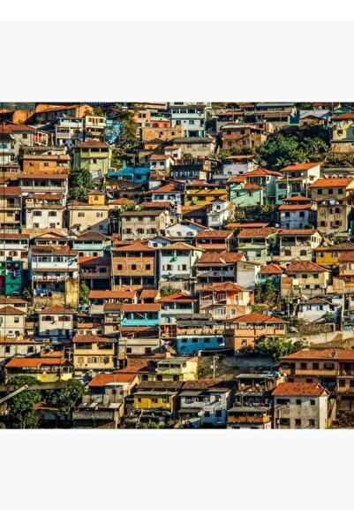 Universal Poster decorativ din lemn cu tablou Favela în Brazilia