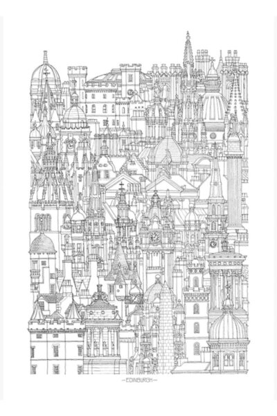 Universal Edinburgh, Scoția Tablou Poster din lemn decorativ