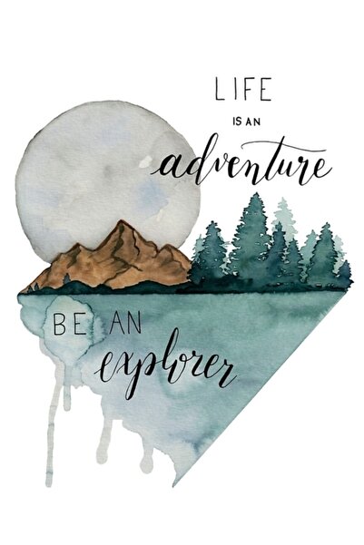 Universal Животът е приключение - Декоративен дървен постер/картина