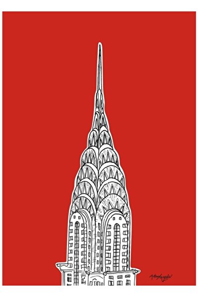 Universal Poster decorativ din lemn pentru clădirea Chrysler