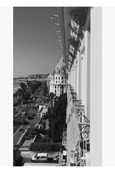 Universal Tablou cu vedere la hotel, poster decorativ din lemn