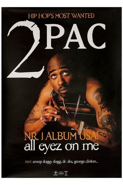 Universal Poster decorativ din lemn All Eyez On Me