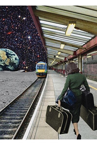 Universal Poster decorativ din lemn „Întoarce-te la Pământ”