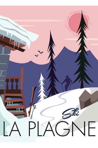 Universal Декоративен дървен плакат-картина Ла Планин