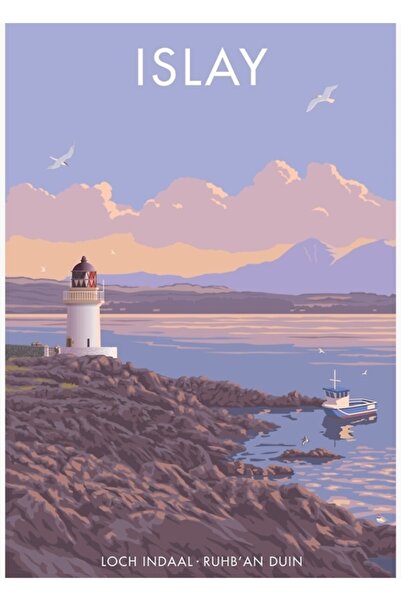 Universal Islay, Loch Indaal Tablo Ahşap Poster Decorativ