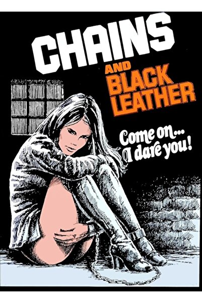 Universal Αλυσίδες και μαύρο δερμάτινο τραπέζι Ξύλινη διακοσμητική αφίσα