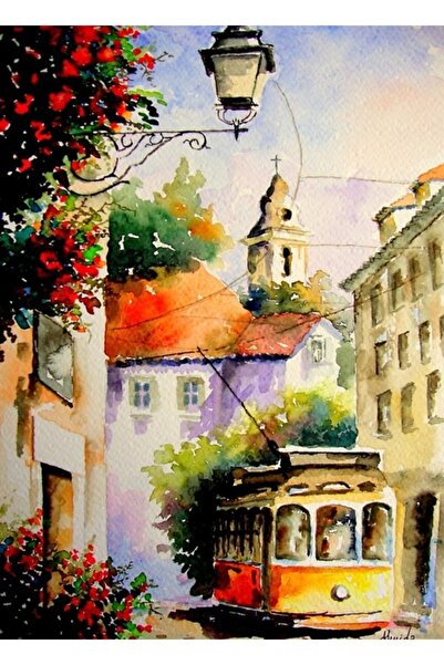 Universal Ταξίδι στη Λισαβόνα.. Ξύλινη διακοσμητική αφίσα για το τραπέζι