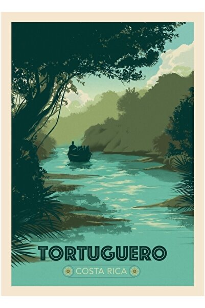 Universal Tortuguero, Costa Rica Poster decorativ din lemn