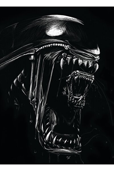 Universal Vanzemaljac/ksenomorf Dizajn grebanice Slikanje Drveni poster Dekor...