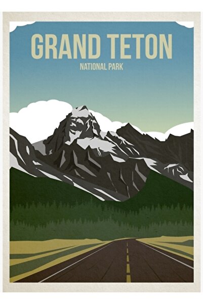 Universal Διακοσμητική ξύλινη αφίσα με εικονογράφηση του Εθνικού Πάρκου Grand...