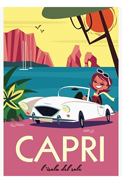 Universal Ξύλινη διακοσμητική αφίσα Κάπρι