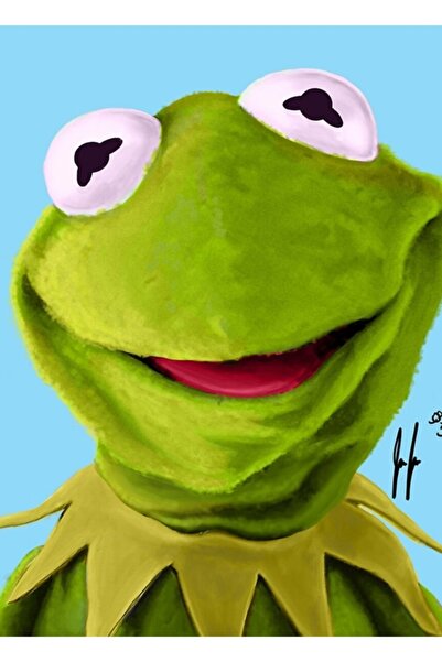 Universal Διακοσμητική Ξύλινη Αφίσα Ζωγραφικής με Κύριο Βάτραχο