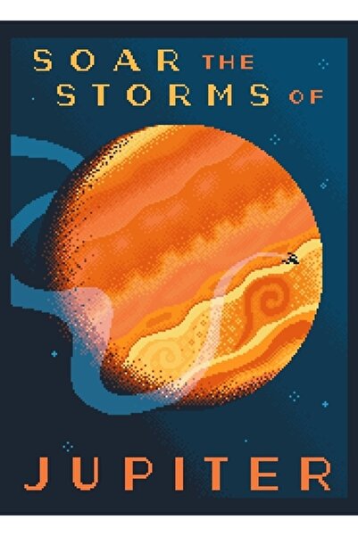 Universal Αφίσα ταξιδιωτικού τουρισμού διαστήματος Τζούπιτερ, Ξύλινη διακοσμη...