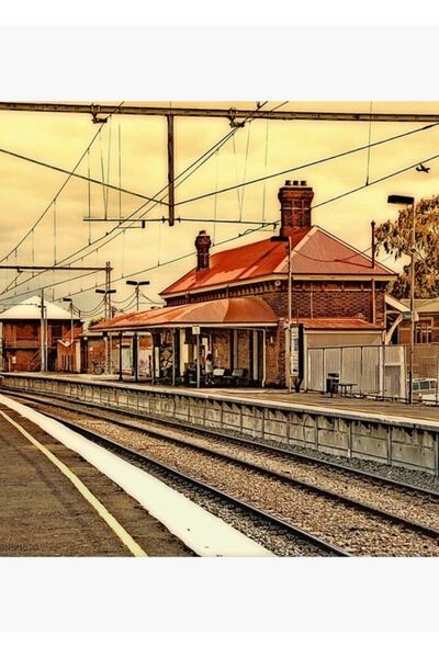 Universal Σταθμός Yarraville -- Βικτώρια, Αυστραλία Ξύλινη διακοσμητική αφίσα...