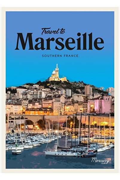 Universal Διακοσμητική Ξύλινη Αφίσα Μασσαλίας