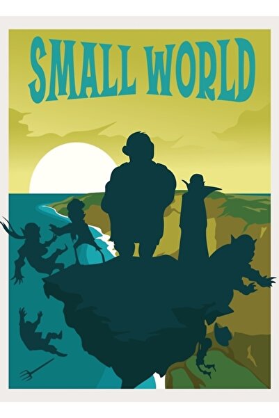 Universal Joc de masă Little World - Stil minimalist de poster de călătorie -...