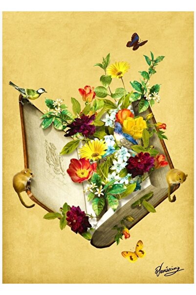 Universal Διακοσμητική Ξύλινη Αφίσα Ζωγραφικής με Θέμα το Κρυφό Κήπο