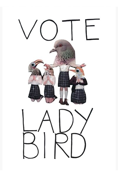 Universal Poster decorativ din lemn Vote Lady Bird