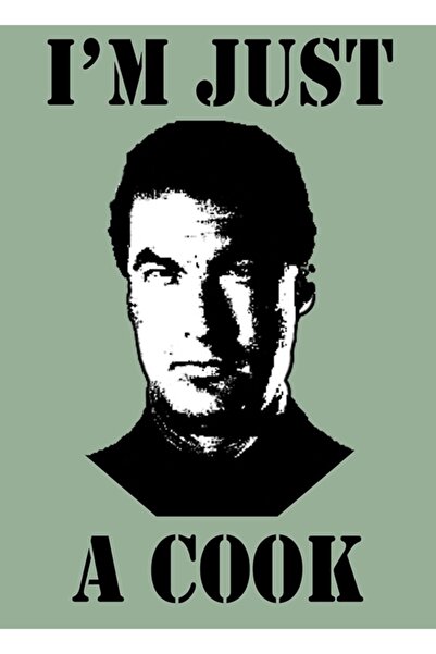 Universal Seagal Just a Cook Tablo Poster decorativ din lemn