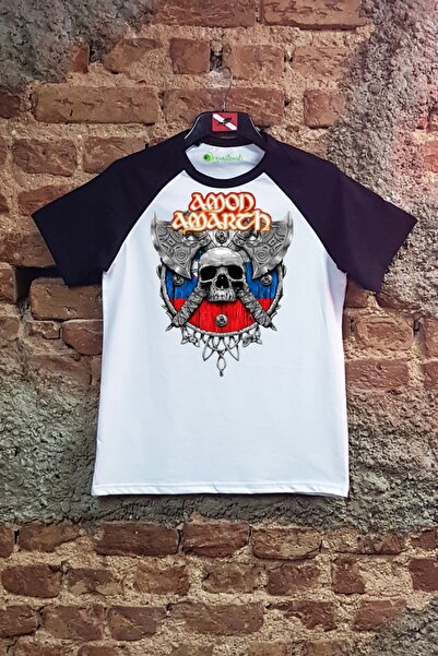ScubaPromoTurkey Amon Amarth šest raglan rukava organska štampana pletena majica