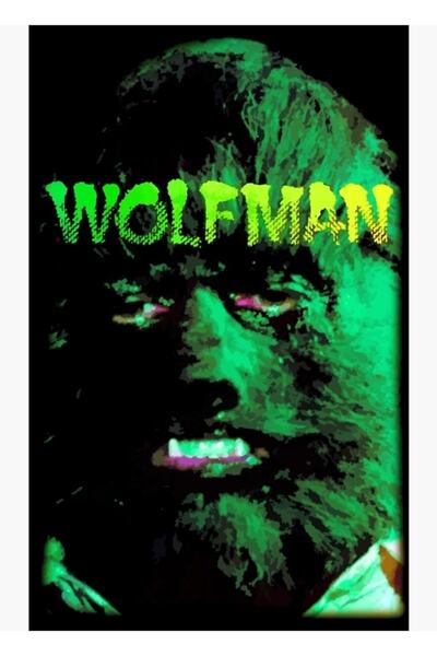Universal Poster decorativ din lemn Wolfman Tablo