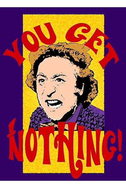 Universal Nu poți câștiga nimic! Poster decorativ din lemn Willy Wonka