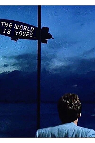 Universal Scarface Dünya Senindir Tablo Ahşap Poster Dekoratif